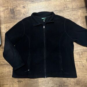 Vintage black L.L. Bean fleece jacket